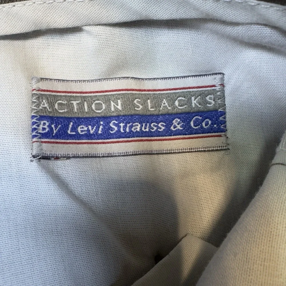 Vintage Levi Strauss Co. Brown Action Slacks Pants Men's 36x30 Dress Work Office